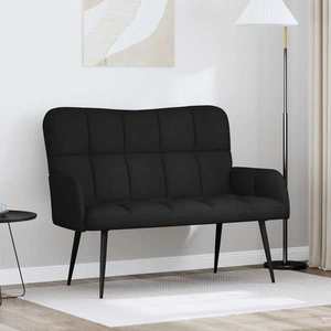 vidaXL Canapea cu două locuri Negru 115 x 61 x 87 cm țesătură imagine