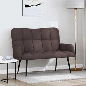 vidaXL Canapea cu două locuri Maro închis 115 x 61 x 87 cm țesătură imagine