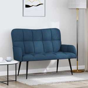 vidaXL Canapea cu două locuri albastru 115 x 61 x 87 cm țesătură imagine