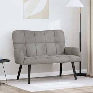 vidaXL Canapea cu două locuri Gri deschis 115 x 61 x 87 cm Catifea imagine