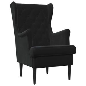 vidaXL fotoliu Negru Catifea imagine