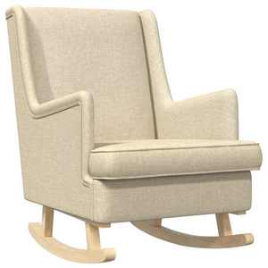 vidaXL Scaun balansoar Crem 62 x 80 x 85 cm țesătură imagine
