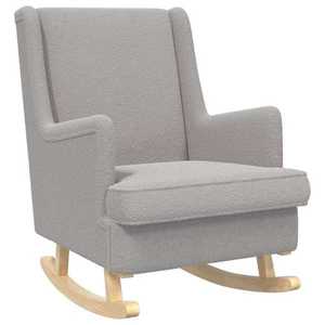 vidaXL Scaun balansoar Gri deschis 62 x 80 x 85 cm Tarfă de oaie imagine