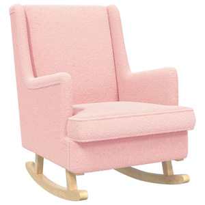 vidaXL Scaun balansoar Roz 62 x 80 x 85 cm Tarfă de oaie imagine