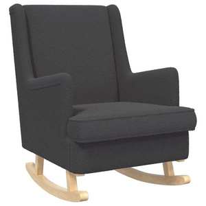 vidaXL Scaun balansoar Gri închis 62 x 80 x 85 cm Tarfă de oaie imagine