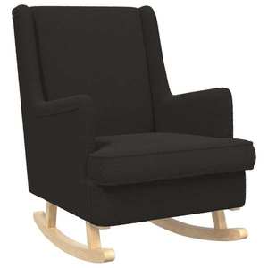 vidaXL Scaun balansoar Negru 62 x 80 x 85 cm Tarfă de oaie imagine