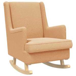 vidaXL Scaun balansoar Bej 62 x 80 x 85 cm Tarfă de oaie imagine