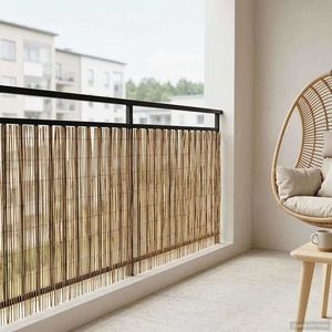 vidaXL Gard de Grădină Carbonizat 500 x 100 cm Stuf imagine