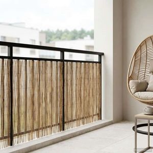 vidaXL Gard de Grădină Carbonizat 600 x 100 cm Stuf imagine