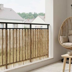 vidaXL Gard de Grădină Carbonizat 600 x 90 cm Stuf imagine