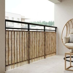 vidaXL Gard de Grădină Carbonizat 500 x 80 cm Stuf imagine