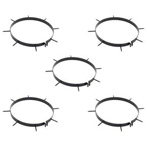 vidaXL Pince pentru aerator cu vârfuri 5 pcs Negru Ø 300 mm Fier imagine