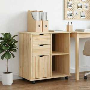 vidaXL Cabinet mobil Maro 63, 5 x 39 x 65, 5 cm Lemn de pin masiv imagine