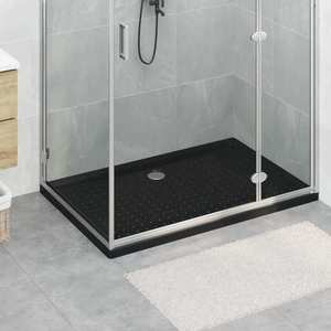 vidaXL Tavă de bază pentru duș cu puncte Negru 120 x 80 x 4 cm ABS imagine