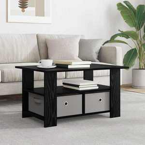 vidaXL Masă de cafea Stejar Negru 77 x 55 x 42 cm Lemn compozit imagine