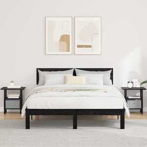 vidaXL Noptieră 2 pcs Stejar Negru 41 x 40 x 45 cm Lemn compozit imagine