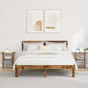 vidaXL Noptieră 2 pcs Lemn vechi 41 x 40 x 45 cm Lemn compozit imagine