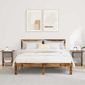 vidaXL Noptieră 2 pcs Lemn vechi 41 x 40 x 45 cm Lemn compozit imagine