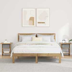 vidaXL Noptieră 2 pcs Stejar Artizanal 41 x 40 x 45 cm Lemn compozit imagine
