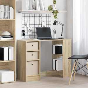vidaXL Birou cu sertar Stejar Sonoma 100 x 40 x 75 cm Lemn compozit imagine