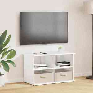 vidaXL Suport pentru TV cu sertar Alb 79 x 40 x 48 cm imagine