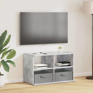 vidaXL Suport pentru TV cu sertar Gri din beton 79 x 40 x 48 cm imagine