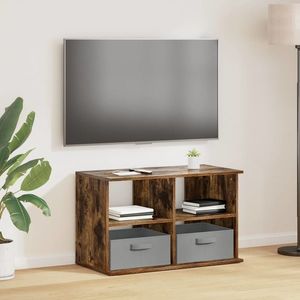 vidaXL Suport pentru TV cu sertar Stejar fumuriu 79 x 40 x 48 cm imagine