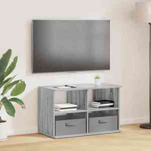 vidaXL Suport pentru TV cu sertar Gri Sonoma 79 x 40 x 48 cm imagine