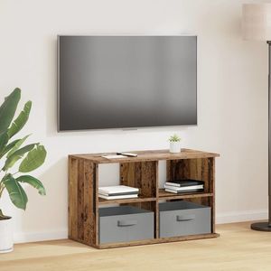 vidaXL Suport pentru TV cu sertar Lemn vechi 79 x 40 x 48 cm imagine