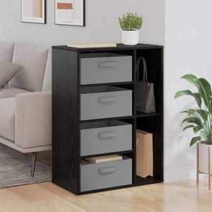 vidaXL Bufet cu sertar Stejar Negru 60 x 33, 5 x 84 cm imagine