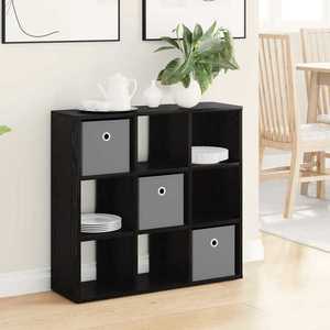 vidaXL Bufet cu sertar Stejar Negru 73, 5 x 24 x 69, 5 cm imagine