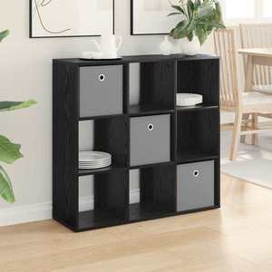 vidaXL Bufet cu sertar Stejar Negru 88, 5 x 29 x 84, 5 cm imagine