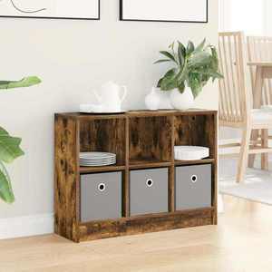 vidaXL Bufet cu sertar Stejar fumuriu 73, 5 x 22, 5 x 53, 5 cm imagine