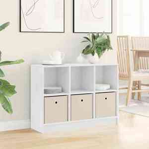 vidaXL Bufet cu sertar Alb 88, 5 x 27, 5 x 63, 5 cm imagine