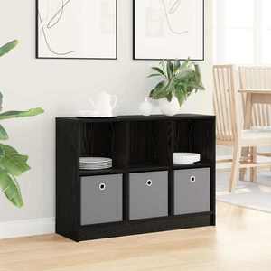 vidaXL Bufet cu sertar Stejar Negru 88, 5 x 27, 5 x 63, 5 cm imagine