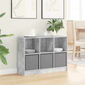 vidaXL Bufet cu sertar Gri din beton 88, 5 x 27, 5 x 63, 5 cm imagine