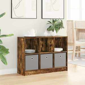 vidaXL Bufet cu sertar Stejar fumuriu 88, 5 x 27, 5 x 63, 5 cm imagine