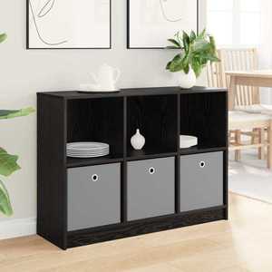 vidaXL Bufet cu sertar Stejar Negru 102 x 32 x 73, 5 cm imagine