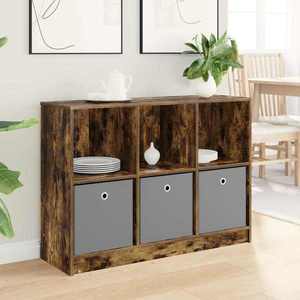 vidaXL Bufet cu sertar Stejar fumuriu 102 x 32 x 73, 5 cm imagine