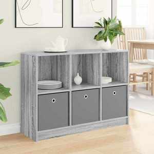 vidaXL Bufet cu sertar Gri Sonoma 102 x 32 x 73, 5 cm imagine