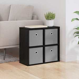 vidaXL Bufet cu sertar Stejar Negru 49, 5 x 22 x 47 cm imagine