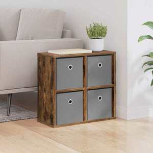 vidaXL Bufet cu sertar Stejar fumuriu 49, 5 x 22 x 47 cm imagine