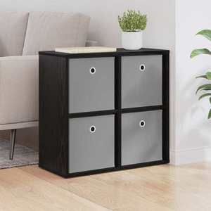 vidaXL Bufet cu sertar Stejar Negru 59, 5 x 27 x 57 cm imagine