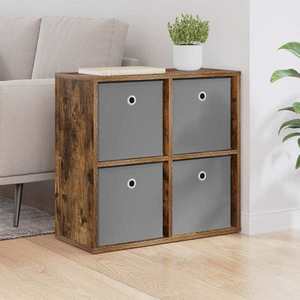vidaXL Bufet cu sertar Stejar fumuriu 59, 5 x 27 x 57 cm imagine