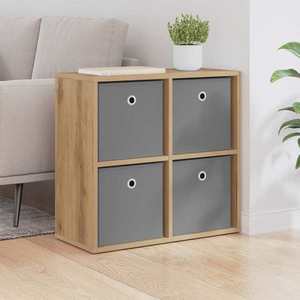 vidaXL Bufet cu sertar Stejar Artizanal 59, 5 x 27 x 57 cm imagine