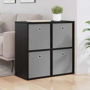 vidaXL Bufet cu sertar Stejar Negru 68, 5 x 32 x 67 cm imagine