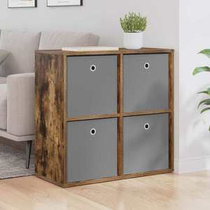 vidaXL Bufet cu sertar Stejar fumuriu 68, 5 x 32 x 67 cm imagine