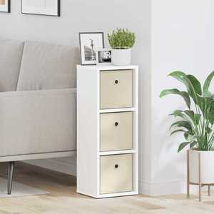 vidaXL Bufet cu sertar Alb 25, 5 x 22 x 69, 5 cm imagine
