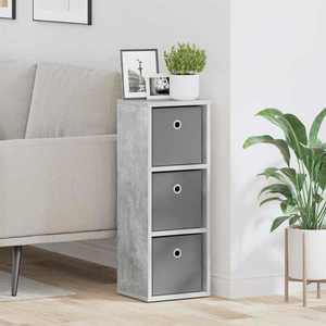 vidaXL Bufet cu sertar Gri din beton 25, 5 x 22 x 69, 5 cm imagine