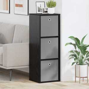 vidaXL Bufet cu sertar Stejar Negru 35 x 32 x 99, 5 cm imagine